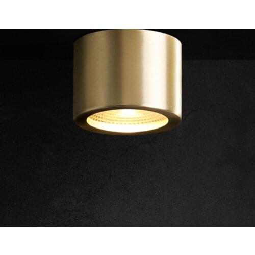 Modern Copper Ceiling Lighting Round Led Ceiling Light Fixture Indoor Living Room Bedroom Hotel Loft kitchen Ceiling Lamp