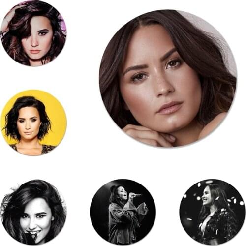 58mm Demi Lovato Icons Pins Badge Decoration Brooches Metal Badges For Clothes Backpack Decoration
