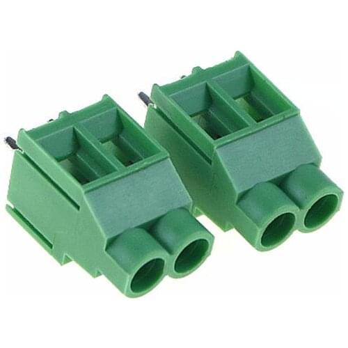 10 pcs 2 Pin Screw green PCB Terminal Block Connector 6.35 mm Pitch KF128-2P AWG22-10