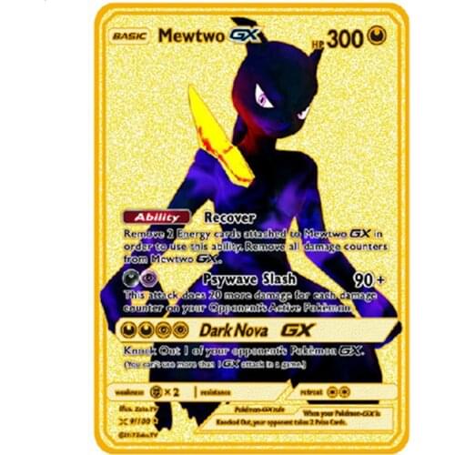 2021 New Anime Pokemon PV French Metal Game Battle Collection Card V Vmax GX Childrens Toy Birthday Gift
