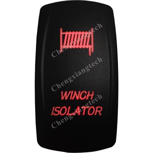 5 Pin ON OFF SPST Red Led Winch Isolator Rocker Car Boat Dashboard Light 12v 24v Toggle Switch for Carling ARB Narva 4x4 Style