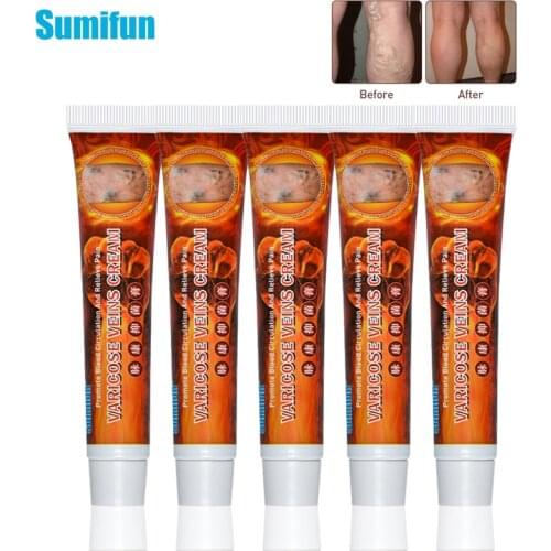 5Pcs Sumifun Varicose Veins Treatment Cream 100% Original Vasculitis Phlebitis Spider Pain Relief Ointment Medical Cream P1109