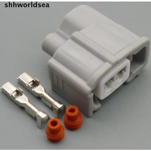 Shhworldsea 50Set 2 Way 2 pin 2.2MM Car Injector nozzle Connector Methanol refit plug waterproof female plug For Toyota Corolla