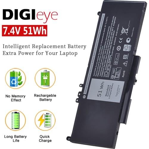 G5M10 7.4V 51WH G5M10 Laptop Battery for DELL Latitude Latitude E5250 E5450 E5550 Notebook 15.6" G5M10 8V5GX R9XM9 WYJC2 1KY05