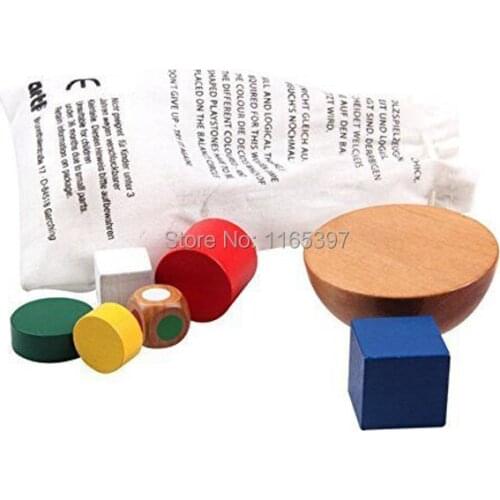 Free ship 1 Set children kids Wooden Montessori geometric blocks balancing game early development Educational materials toys
