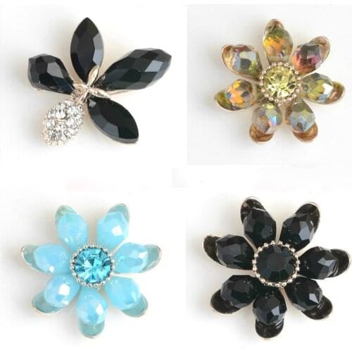 Free Shipping Wholesale 20pcs/lot 24mm Rhinestone Flatback Button For Hair Flower Wedding Invitation RM008