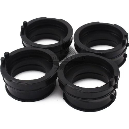 Black Motorcycle Carburetors Holders Interface Carburetor Pad Intake Outlet Manifold Boots For Honda CBR600RR CB600 F5 2003-2006