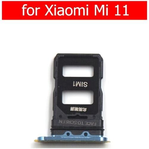 For Xiaomi Mi 11 Card Tray Holder SIM Micro SD Card Slot Adapter Holder Repair Spare Parts