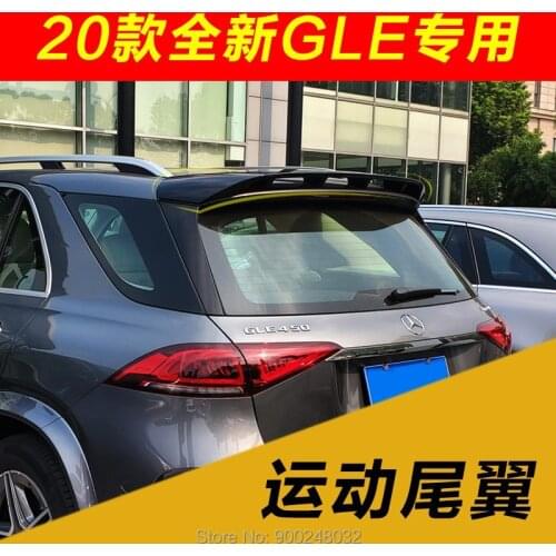 For Mercedes-Benz GLE grade ML-class W167 ABS Plastic Unpainted Color Rear Roof Spoiler Wing Trunk Lip Boot Cover Car Styling