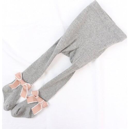 Newborn Baby Ribbed Cotton Pantyhose Toddler Cute Bow Tights For Baby Girls Warm Autumn Long stocking Infant Kids Girls Clothes