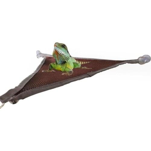 AsyPets Hanging Mesh Hammock Toy with Suction Cup for Pet Reptile Snake Lizards