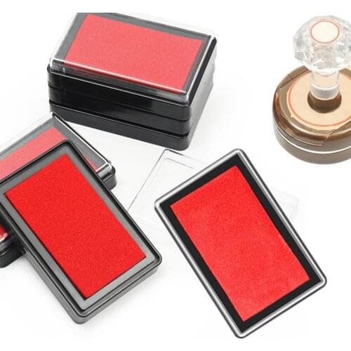 Craft Ink Pad Fast Dry Craft Ink Pad Reusable Rectangular Solid Color Craft Finger Ink Pad for Office