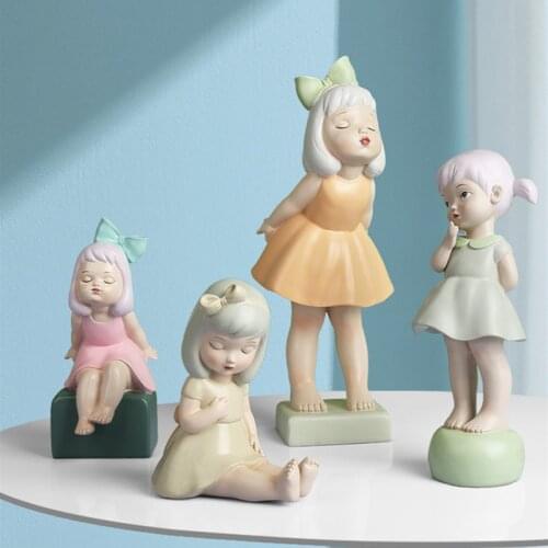 Creative Healing Department Small Fresh Cute Baby Cartoon Series Resin Ornaments Children and Girls Room Bookcase Decoration