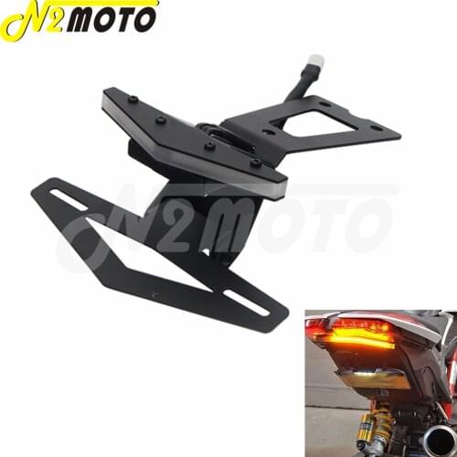 LED Moto License Number Plate Frame Holder Bracket For Ducati Hypermotard 950 / SP 2019-Present Tail Tidy Fender Eliminator Kit