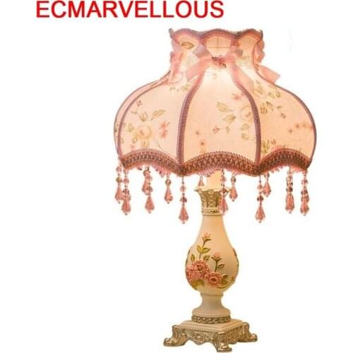 Nachttischlampe Bedroom Mariage Bed Schemerlamp El Dormitorio Abajur Para Quarto Lampara De Mesa Deco Maison Table Lamp