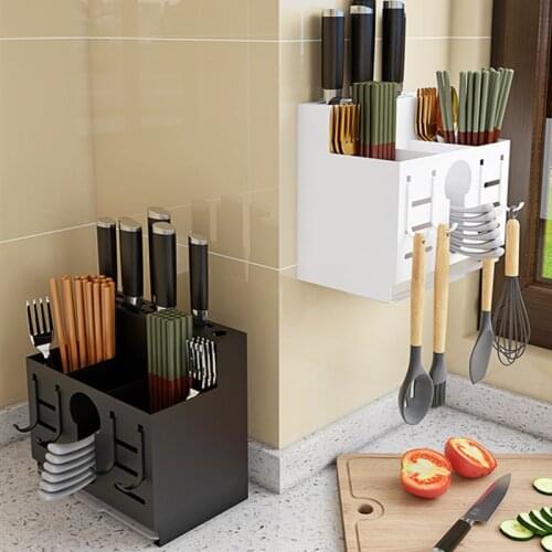 Stainless Steel 2 in 1 Kitchen Sink Stand Storage Rack for Knives Holder Cutlery Organizer Drainer Spoons Forks Container Tools
