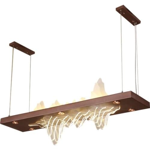 New Chinese restaurant Pedant lamps Long Modern led Pendant Light Studio Hanging Light Dining Room led ice tea room lamp