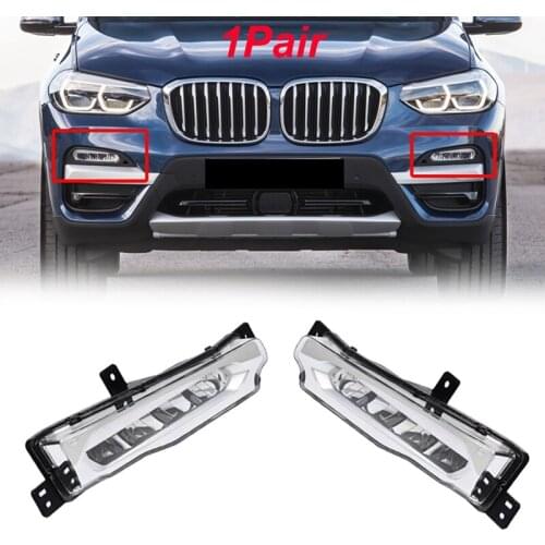 Front Left Right Car Fog Lamp for-BMW X3 G01 X4 G02 2018-2020 Auto Bumper Fog Light LED DRL Daytime Running Light