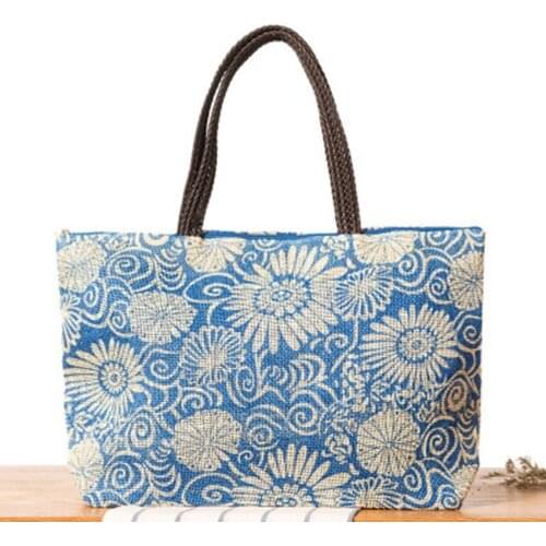 Japanese and Korean style simple and versatile super large capacity beach bag casual one shoulder straw bag holiday woven bag