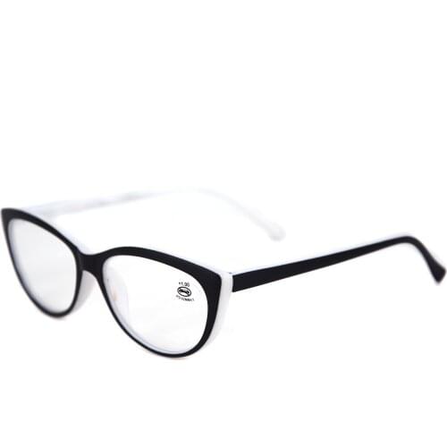 Kaibote E195135 Simple Ladys Anti Blue-Ray Reading Glasses Cat Eye Frame for Women Computer Presbyopic Eyeglasses +1.0 to +3.5
