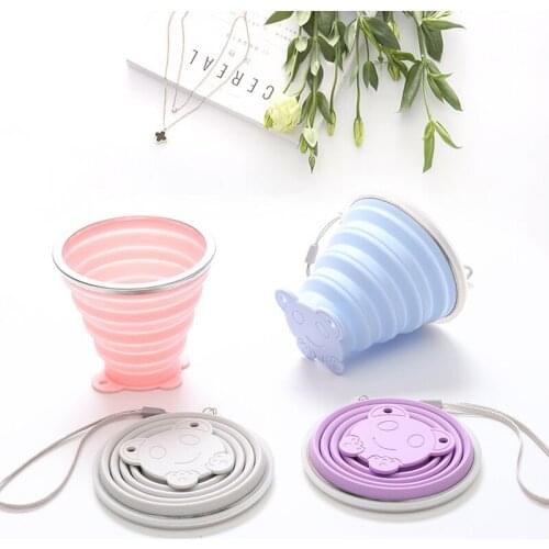 New 2020 250/200ml Silicone Travel Cup Retractable Folding Coffee Tea Cup Telescopic Collapsible Outdoor Sports Tour Water Cup