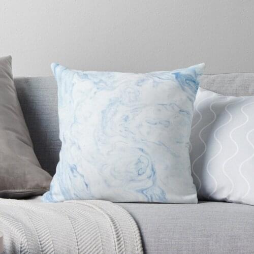 Blue Marble Throw Pillow Cushion Cover Polyester throw pillows case on sofa home living room car seat decor 45x45cm