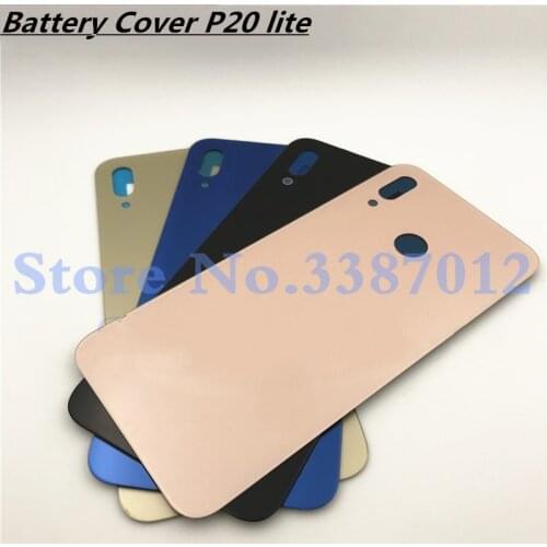 For Huawei P20 Lite Glass Back Housing Case Battery Cover Nova 3e Rear Door Replacement