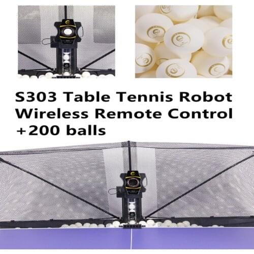 SUZ Table Tennis Robot S303 PING PONG Training Robot 40+ ballsThrower-Shooter for Ping Pong Table Table Tennis Accessories
