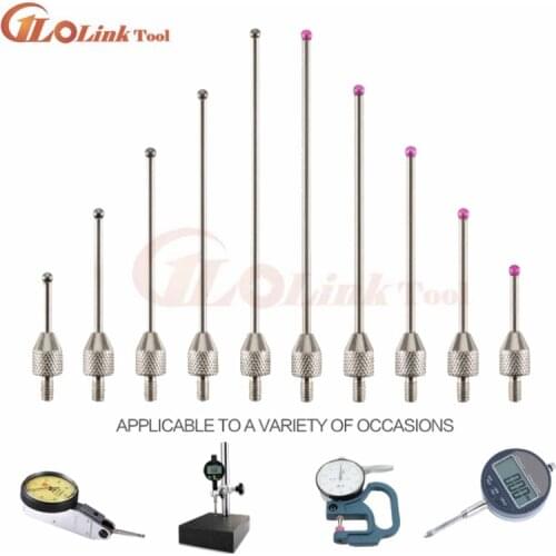 Tungsten Steel/Ruby Head Dovetail Rails Dial Gauge Needle Indicator Probe Extension Measuring Header Height Gauge Probe