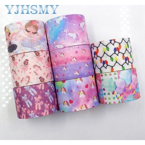 YJHSMY G-181013-1380,38mm 5 Yards colourful Cartoon Ribbons Thermal transfer Printed grosgrain,DIY Clothing Handmade materials