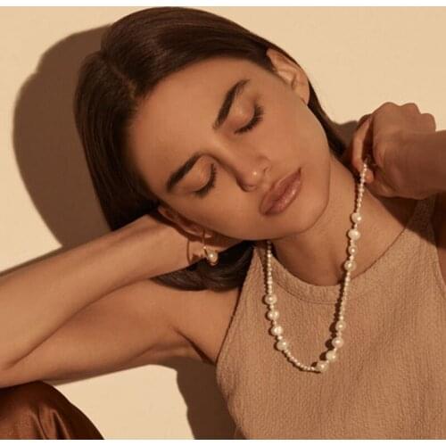 Fine jewelry necklace Baroque pearl necklace s925 silver necklace Baroque shaped pearl custom necklace