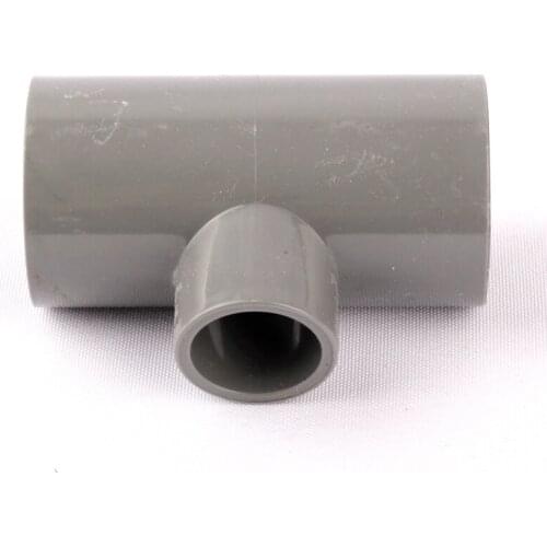 1pc 40mm To 25mm(1.5"-1" ) Home Water Supply Tube Fittings UPVC Reducing Tee Family Garden Irrigation Equipment