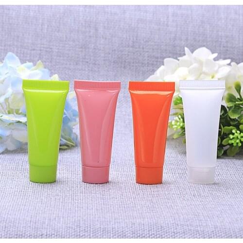 100pcs wholesale 5ml 10ml plastic cosmetic soft tube , small cheap plastic tubes , 5ml 10 ml plastic cosmetic squeeze tubes