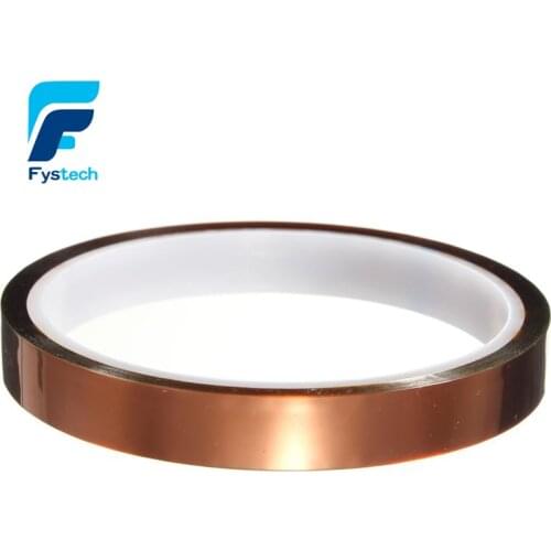 5pcs 12mm x 30m new High Temperature Heat Resistant Polyimide Anti-heat Adhesive Tape 260-300 Degree for electronics industry