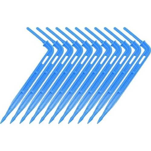 50PCS 1/8Inch Blue Drip Elbow Emitters Garden Mini Irrigation 3/5Mm Hose Drippers Water Drop Potted Watering
