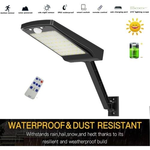 56 LED fence post solar lights Solar Power Street Light PIR Motion Sensor Night Lights Outdoor Waterproof IP65 Wall Lamp