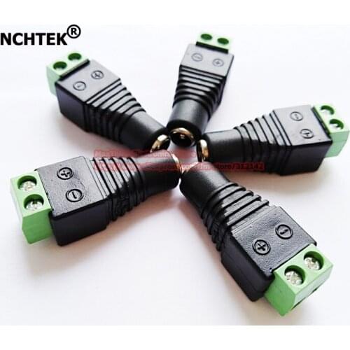NCHTEK 5.5mm x 2.1mm 2.1 CCTV AC-DC Power Female Plug Jack Connector Adapter/Free Shipping/30PCS