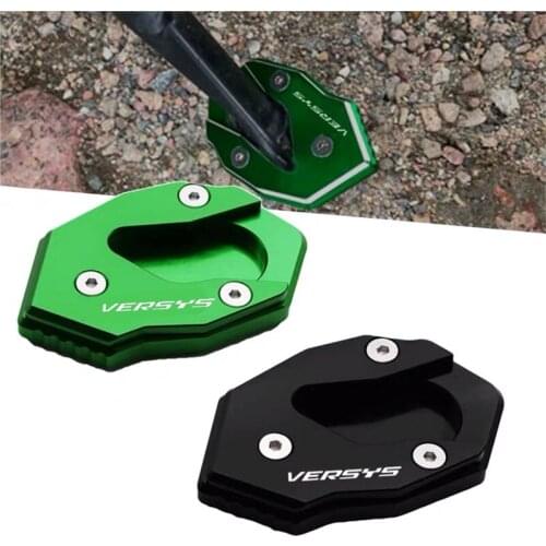 Motorcycle Accessories Kickstand Side stand Extension Enlarger Pad side bracket For KAWASAKI Versys 300 VERSYS X300 versys 1000