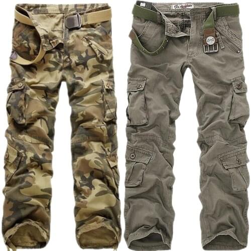 Men Cargo Pants High Quality Casual Loose Multi Pocket Camouflage Military Pants Mens street Joggers Plus Size 7XL Long Trousers
