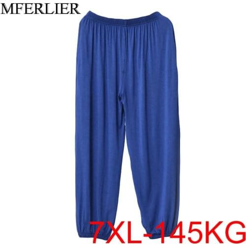 Spring Summer men pants Plus size 7XL waist 145cm 4XL 5XL 6XL large size pants men 4 colors