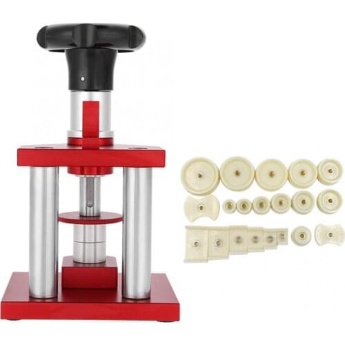 Watch Screw Type Precise Crystal Bezel Watch Back Case Closer Cover Presser Tool with 20 Dies Watch Repair Tool for Watchmaker