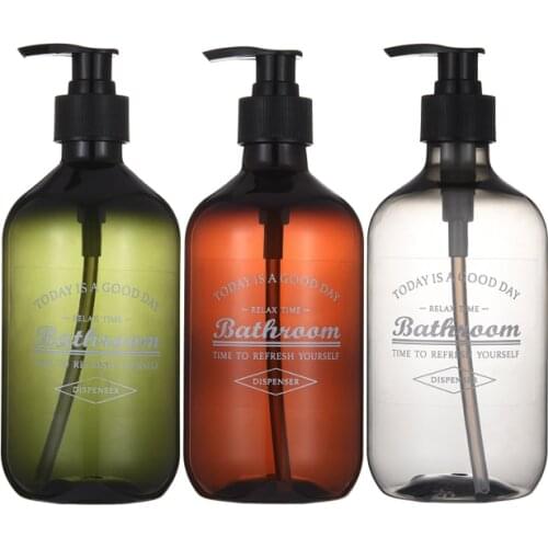 500ml Soap Dispenser Reservoir Bottle Suitable Bathroom Shower Gel Shampoo Conditioner Shower Gel Refillable Pump Bottle