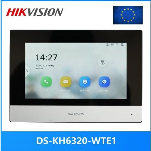 HIKVISION international version Multi-Language DS-KH6320-WTE1 Indoor Monitor,802.3af POE, app Hik-connect,WiFi,Video intercom