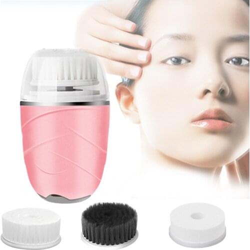 Pore Cleaner Cleansing Instrument 3 In 1 Cleansing Brush Facial Cleansing Electric Rotation Cleaner Face Massage Skin Care Tool