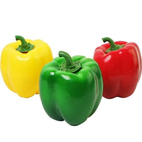 1pc Artificial Simulation Food Vegetables Fake Chili Bell Pepper Photography Props for Decoration Room Home Christmas Wall Decor