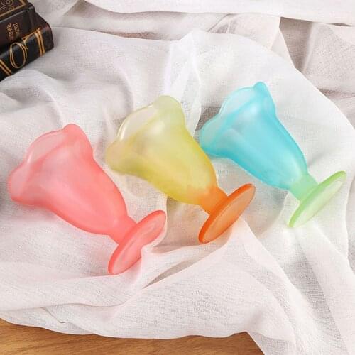 Holaroom Creative Lace Glass Cup Coffee Mug Retro Frosted Dessert Cup Glass Cup For Milk Ice Cream Colorful Goblet Drinkware