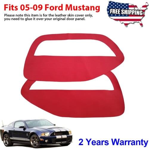 LHD for Ford Mustang 2005 2006 2007 2008 2009 Accessories Car Door Armrest Panel Microfiber Leather Cover Trim Renovation