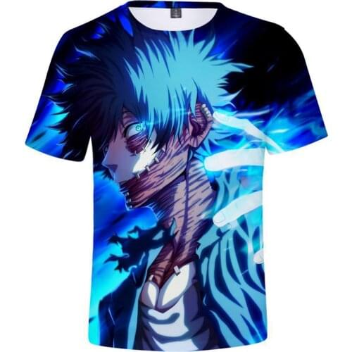 2021 New Arrival Cosplay My Hero Academia T shirt Adult Kids T-shirt Summer Casual Short Sleeve 3D Print Loose Hip hop Tees