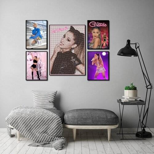 Ariana Grande Portrait Photos Canvas Art print Wall Pictures Home Decor Posters And Prints Art For Living Room Decoration