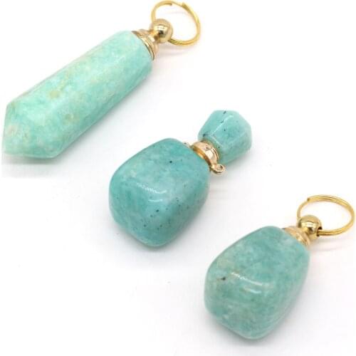 Natural Stone Semi-precious Stone Perfume Tianhe Stone Pendant Charms for Jewelry Making DIY Necklace Accessories Connector